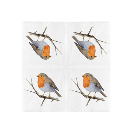 Esschert design papieren servet. roodborst 33x33cm