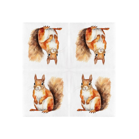 Esschert design papieren servetten eekhoorn 33x33cm fsc mix