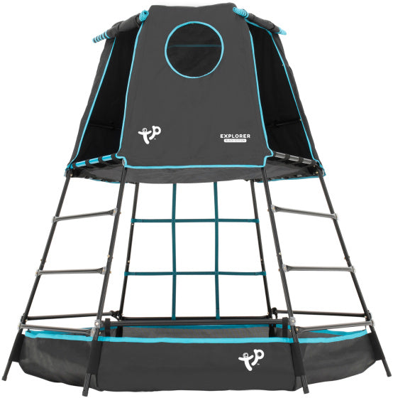 TP Toys Explorer Tour d'escalade avec zone de jeu ombragée bleu noir