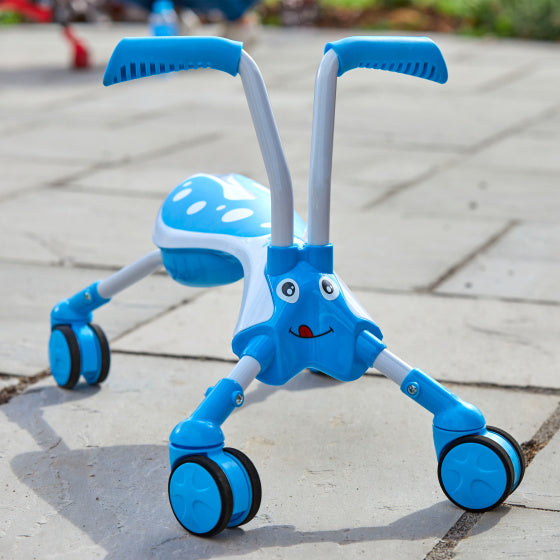 Le vélo de race de marée broute de bugs avec 4 roues junior bleu blanc