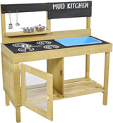 Jouets TP Cuisine modder en bois avec four, accessoires d'évier