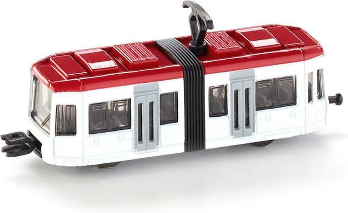 Tramway Siku rouge blanc 9 cm de long