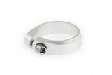 Collier de tige de selle Tranzx + boulon jd-sc66-5 ø34.9, argent mat