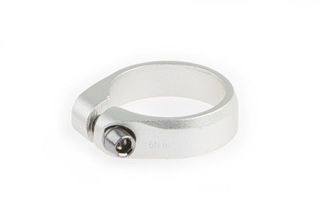 Collier de tige de selle Tranzx + boulon jd-sc66-5 ø34.9, argent mat