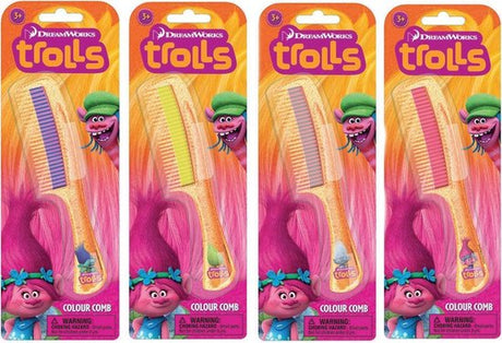 Peigne Goliath Trolls pour colorer vos cheveux 4 couleurs différentes