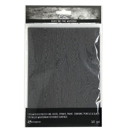 Ranger Ink Ranger • Tim Holtz Détresse Halloween Papier cartonné grain de bois noir 10 feuilles