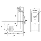 Abi u câble utp cat 5e angle droit