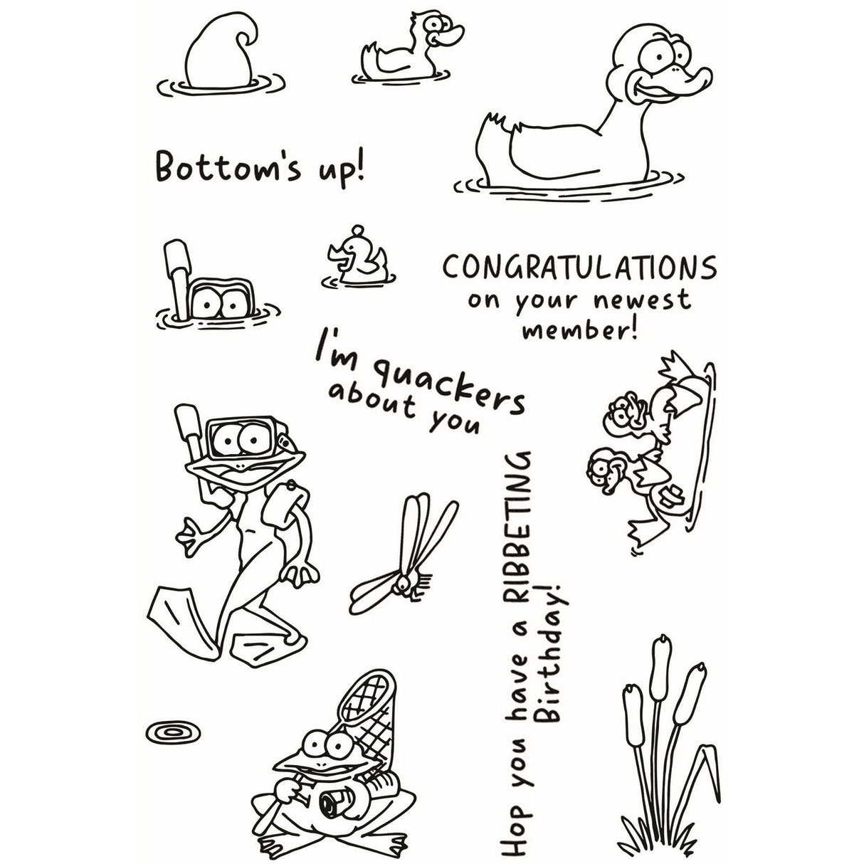 Creative expressions • designer boutique clear stamp set bottom's up