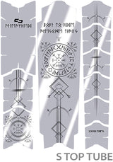 Film protecteur de cadre anti-rayures Unleazhed - runes of shred noir brillant