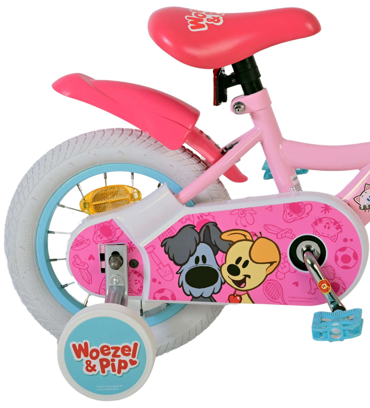 Vélo pour enfants Volare woezel pip - filles - 12 pouces - rose