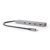 Concentrateur USB Nedis | 1x USB-C 3.2 génération 2 mâle | USB-C 3.2 Gen 2 Femelle avec PD 3.0 3x USB-C 3.2 Gen 2 Femelle | Port(s) 4 ports | USB 3.2 génération 2 | alimenté par USB | 10 Gbit/s - uhubu3470at
