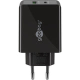 GOOBAY double USB-C PD (livraison de puissance) Chargeur rapide (30 W)