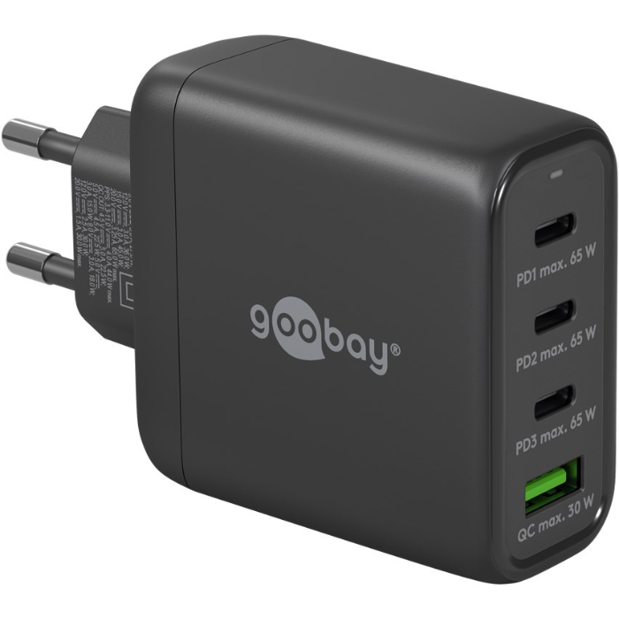 Chargeur rapide multiport Goobay USB-C PD gan (68 W)