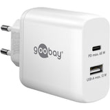 Goobay Chargeur rapide double USB-C PD Gan (65 W)