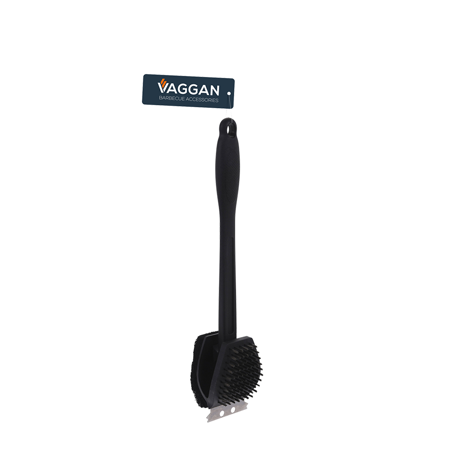 Vaggan 3in1 brosse à barbecue 38 cm noir