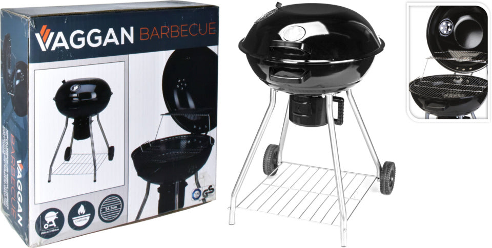 Vaggan houtskoolbarbecue op wielen Ø 56 cm zwart
