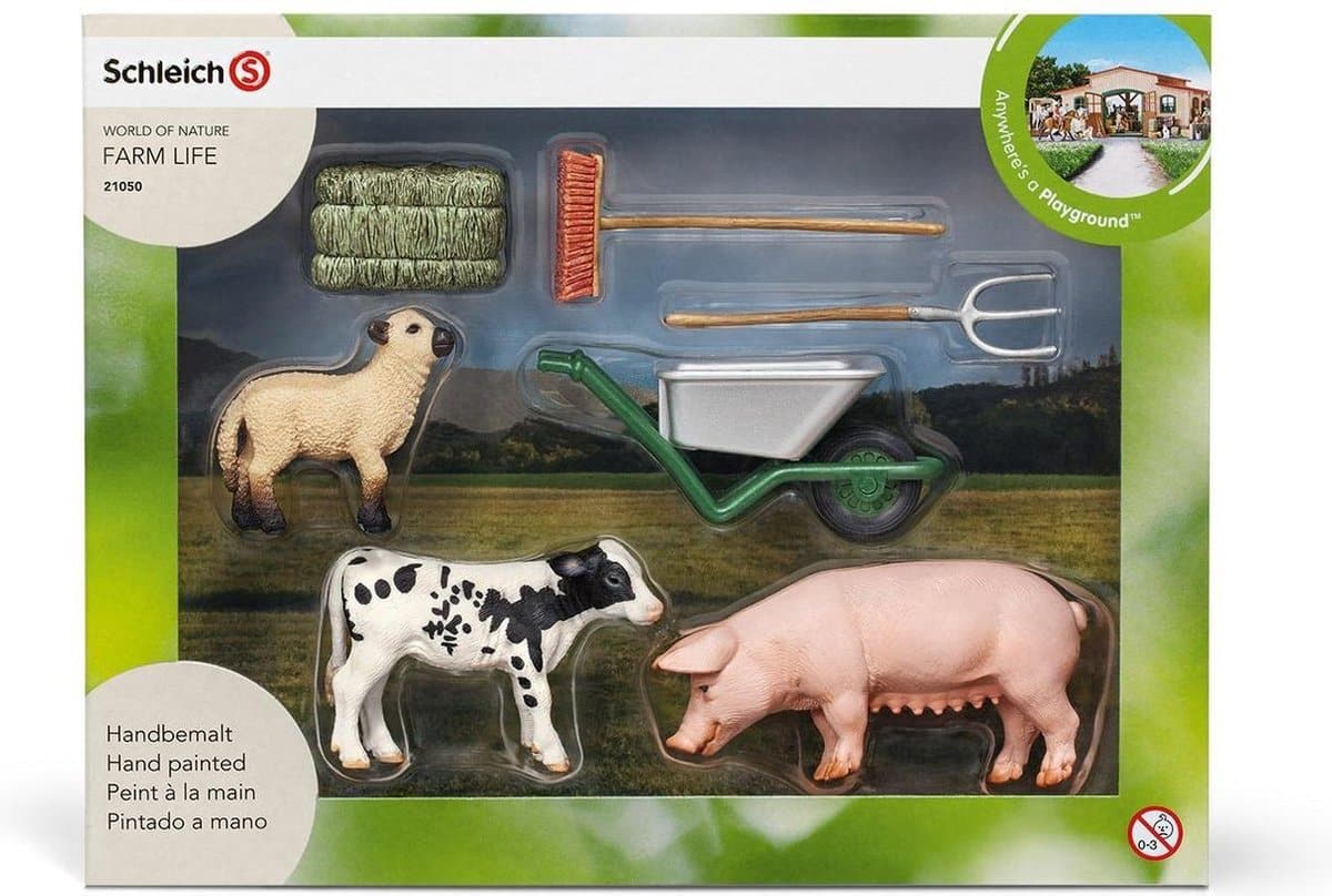 Schleich ensemble de vie à la ferme ensemble de soins pour animaux de compagnie