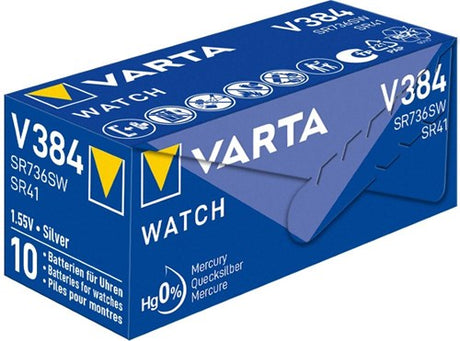 Varta 384 SR41 10 pièces dans une boîte