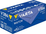 Varta 386 SR42 10 pièces dans une boîte