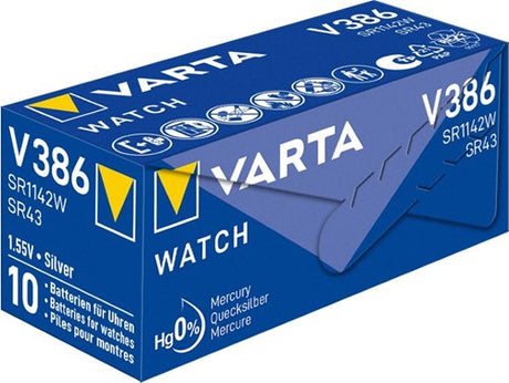 Varta 386 SR42 10 pièces dans une boîte