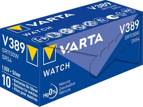 Varta V389 Pile Bouton Argent