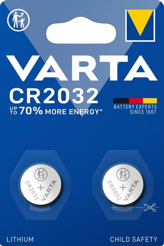 Pile bouton lithium Varta cr2032 blister 3v (2) - 3240362
