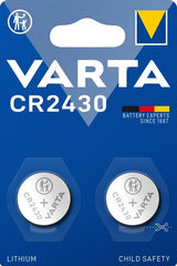 Pile bouton au lithium Varta cr2430 | 3 V CC | 290mah | 2 pièces | argent | 1 pièce - 6430101402 6430101402