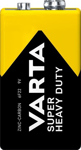 Varta Superlife 9v. Carbone de zinc. chaque. (Package suspendu)