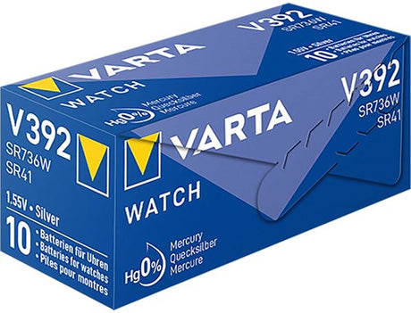 Pile bouton Varta v392 argent