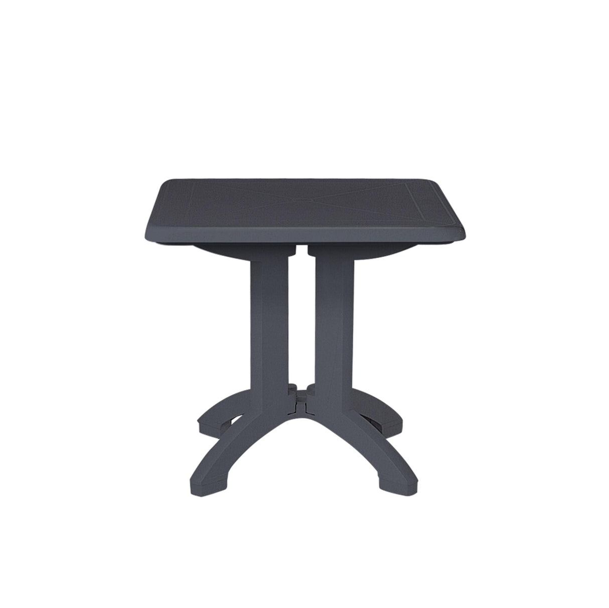 Grosfillex vega table plastique 80x80cm anthracite