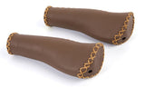 Grips de guidon Velo Ergo en cuir, 135 135 mm, brun foncé