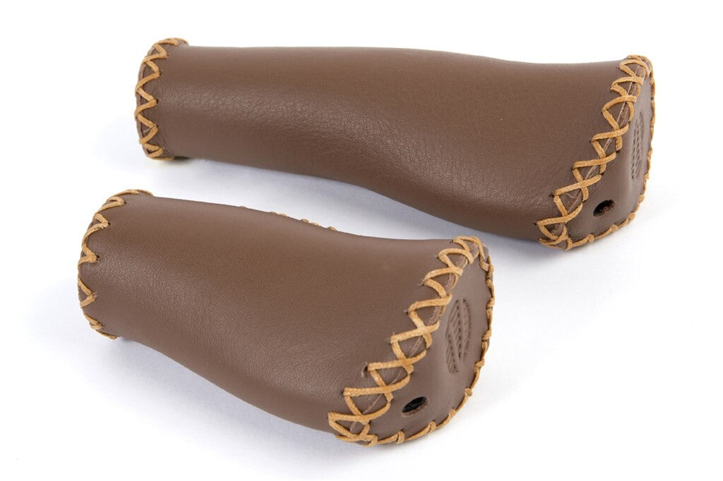 Velo Leather Ergo 92 135 mm Poignée de vélo brun foncé