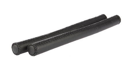 Poignées de direction en cuir 40 cm Ø22.2 mm noir par ensemble