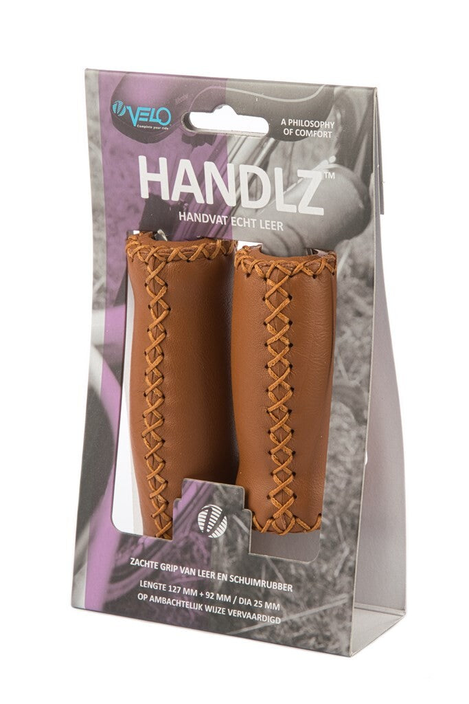 Velo Handle Leather 92 127 mm Brown - Real Cuir