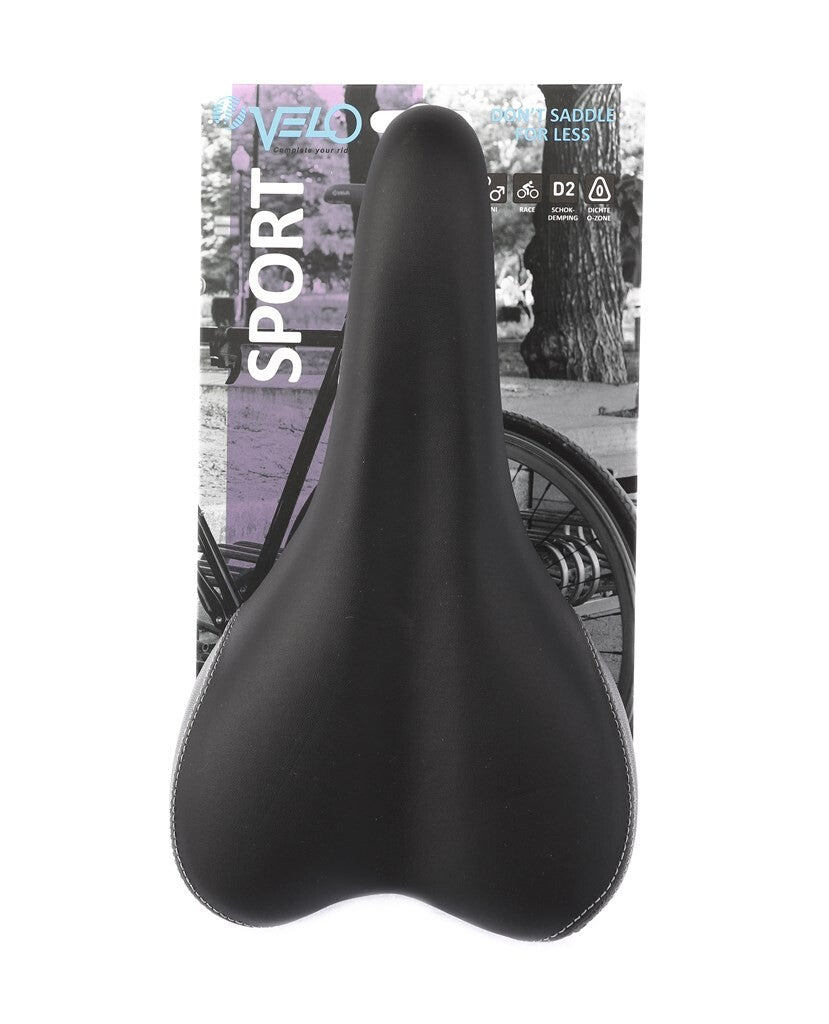 Velo Saddle Plush Sport VL-3011 Black Grey