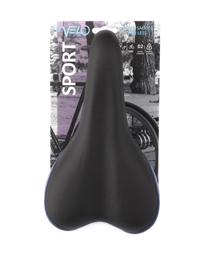Velo selle en peluche sport vl-3011 bleu noir
