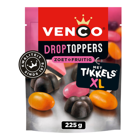 Venco drop toppers sachet fruité (10x 225gr)