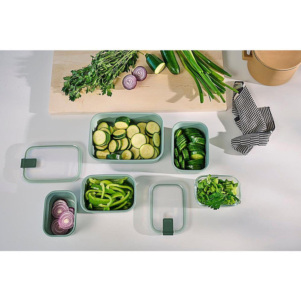 Mepal boîtes de conservation alimentaire easyclip 3 pièces blanc