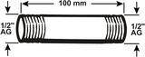 Raccord de tuyau Cornat galva mm 1 2 100mm (530) - vfb5301210