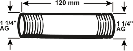 Raccord de tuyau Cornat galva mm 5 4 120mm (530) - vfb5305412