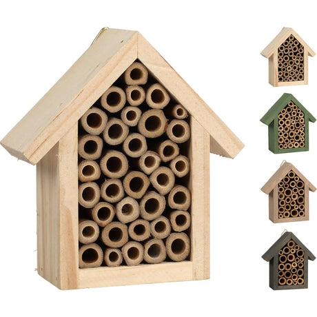 Hôtel à insectes en bois, 10x11x4cm