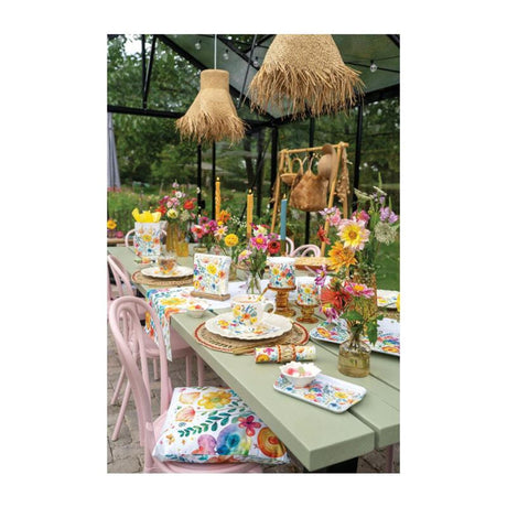 Serviette Ambiente 33 blanc printanier vibrant