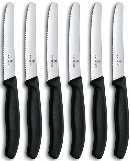 Couteau à tomates Victorinox dentelé noir
