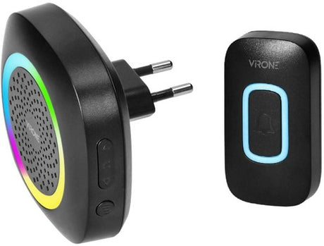 Enzo Virone kit de sonnette sans fil 300m noir plug-in + RGB - 8415501