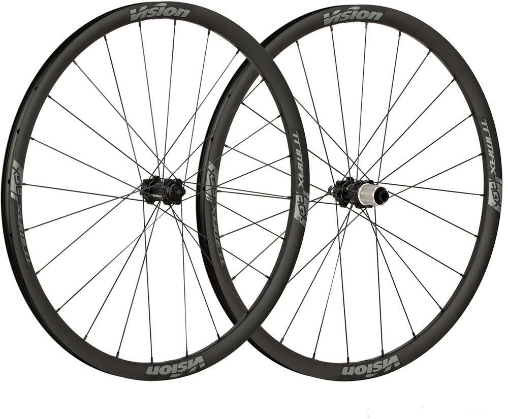 Paire de roues Vision trimax aero gravel i23 disque pneu tlr