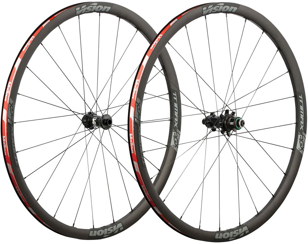 Paire de roues Vision trimax aero gravel i23 disque pneu tlr