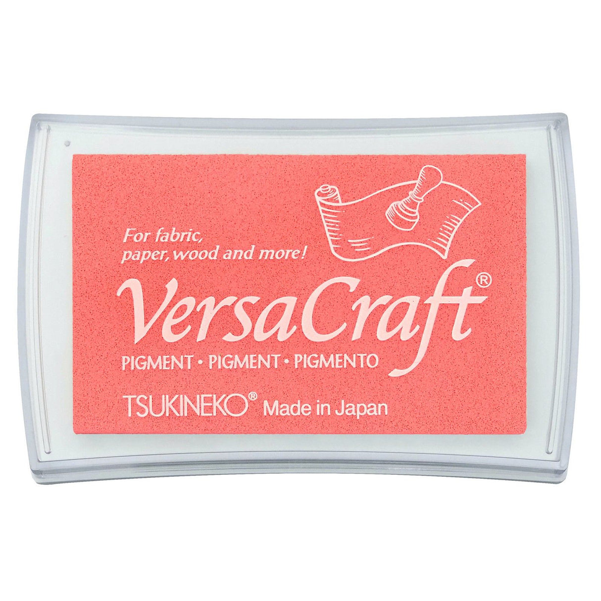 Tsukineko • versacraft stempelkussen groot coral pink