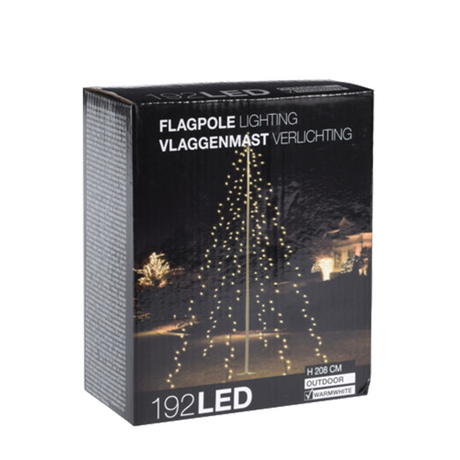 Nampook Christmas LED Flagpole Lighting 192 LED