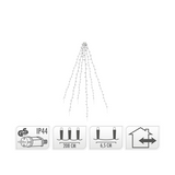 Nampook Christmas LED Flagpole Lighting 192 LED