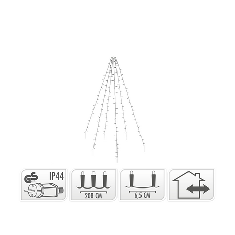 Nampook Christmas LED Flagpole Lighting 192 LED
